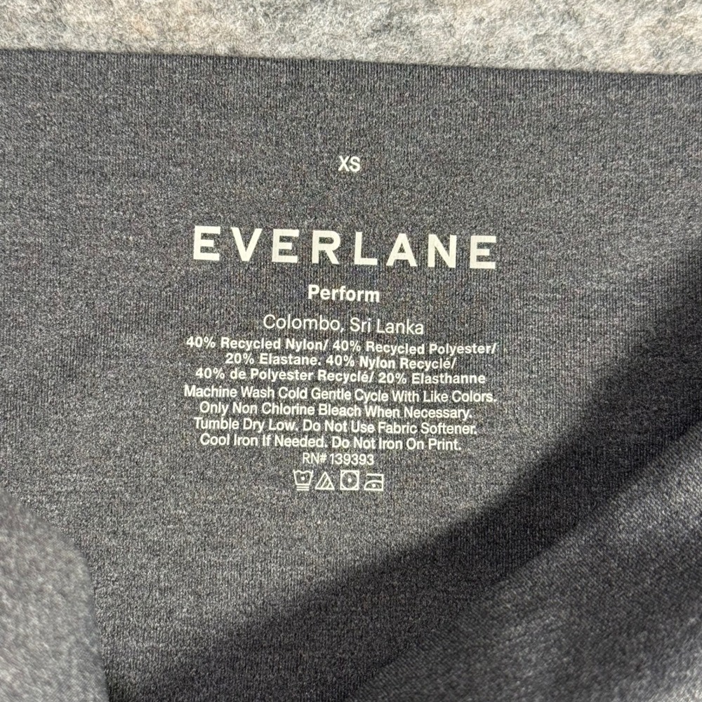 Everlane Perform Bike Short Charcoal Gray XS High Waist Minimalist Activewear - Picture 2 of 8